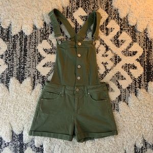 COPY - green overall shorts